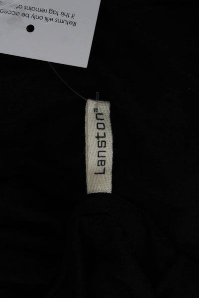 Lanston Women Black V-Neck Sleeveless Tank Siro Micro Modal Size M