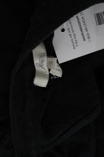 Joie Womens Basic Sleeveless Square Neck Linen Tank Black Size S