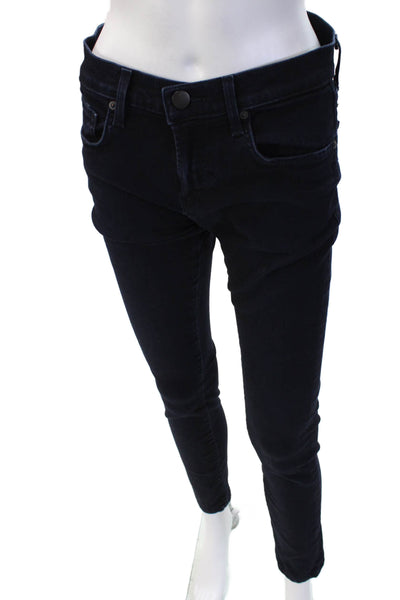 J Brand Womens Skinny Jeans Dark Blue Mid Rise Cotton Size 29