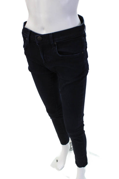 J Brand Womens Skinny Jeans Dark Blue Mid Rise Cotton Size 29