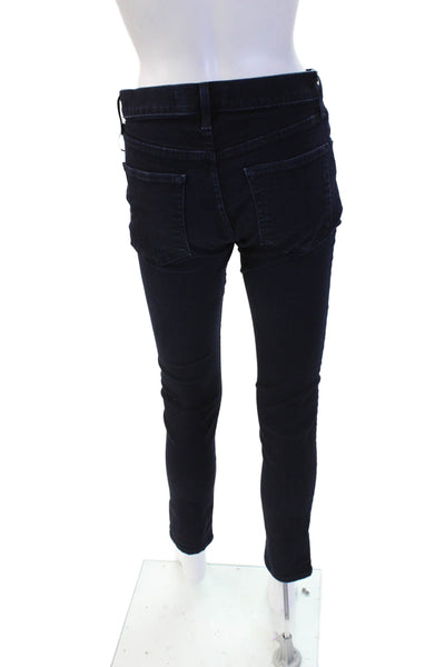 J Brand Womens Skinny Jeans Dark Blue Mid Rise Cotton Size 29