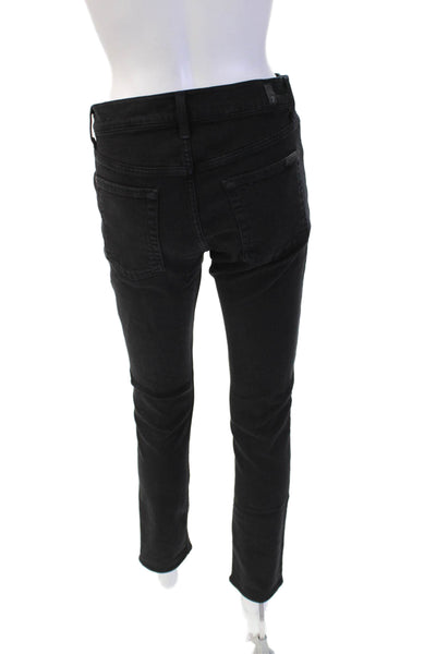 7 For All Mankind Womens Skinny Jeans Black Size 29