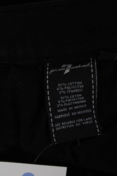7 For All Mankind Womens Skinny Jeans Black Size 29