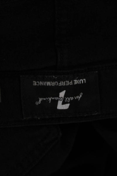7 For All Mankind Womens Skinny Jeans Black Size 29
