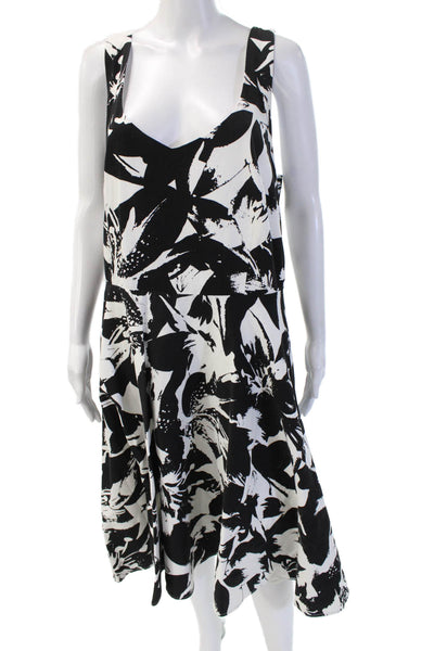 City Chic Women Black Floral Overall Dress Size M