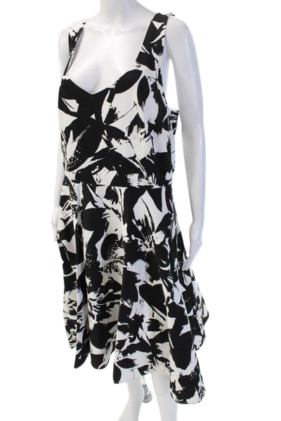 City Chic Women Black Floral Overall Dress Size M