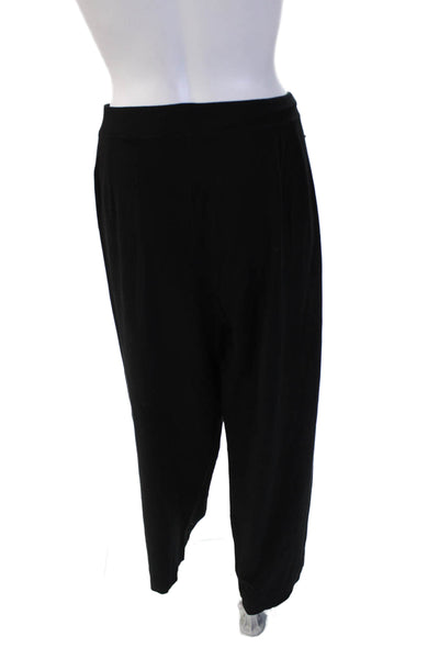 Eileen Fisher Women Black Viscose Blend Sweatpants Size 2X
