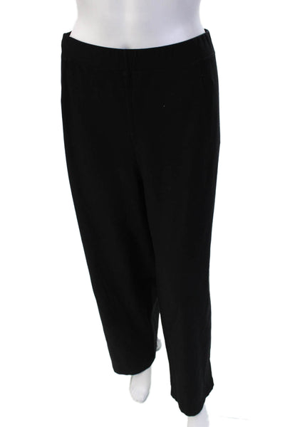 Eileen Fisher Women Black Dress Pants Stretch Viscose Spandex Plus Size 2X