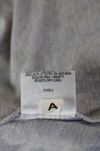 Eileen Fisher Womens Sleeveless Linen Tunic Gray Round Neck Size M