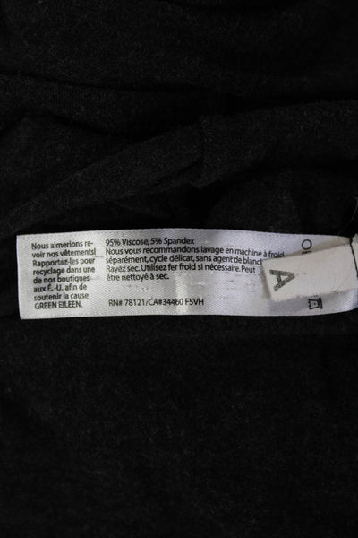 Eileen Fisher Womens Long Sleeve Top Black Round Neck Viscose Size 1X