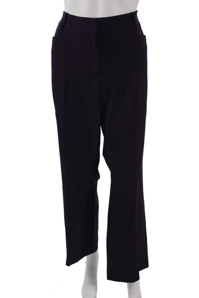 Tahari Levine Womens Dress Pants Purple Hook & Eye 29 Inseam Size 16P