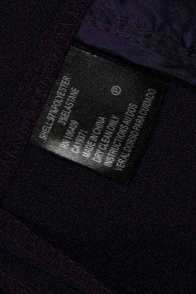 Tahari Levine Womens Dress Pants Purple Hook & Eye 29 Inseam Size 16P