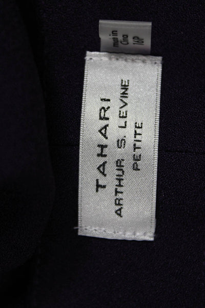 Tahari Levine Womens Dress Pants Purple Hook & Eye 29 Inseam Size 16P