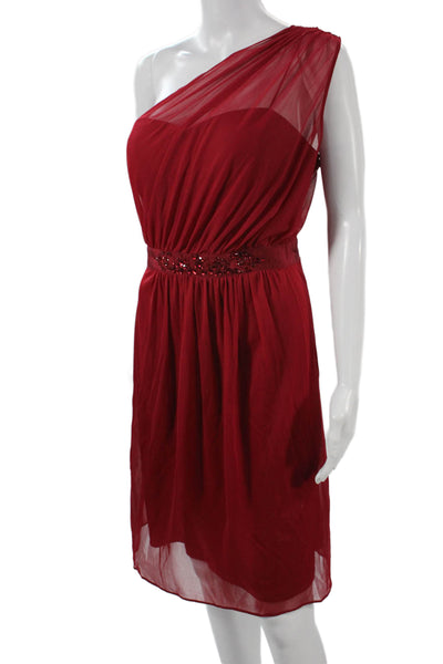 Adrianna Papell Womens A-Line Dress Red Size 14