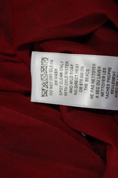 Adrianna Papell Womens A-Line Dress Red Size 14