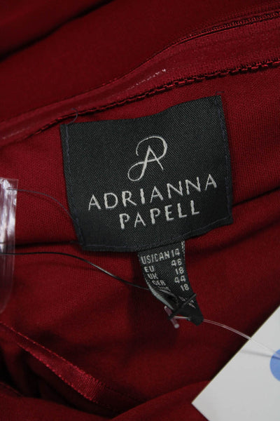 Adrianna Papell Womens A-Line Dress Red Size 14