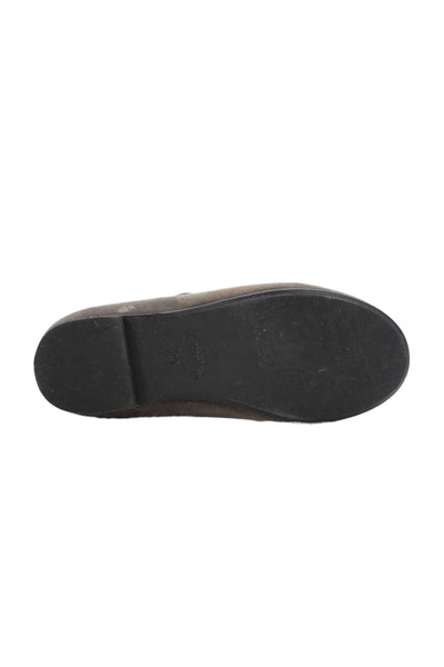 Venettini Girls Ankle Strap Dress Mary Jane Ballet Flats Gray Size 11.5