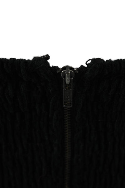 Alice + Olivia Womens Mini Overall Dress Black Zip Knee Length Size 0