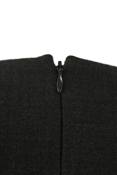 Brooks Brothers Womens A-Line Fit and Flare Dress Dark Gray Wool Blend Size 10
