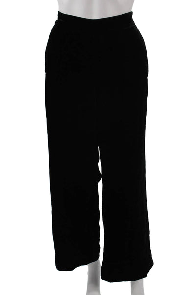 J Crew Women Dress Pants Black Viscose Blend Size 12 Tall