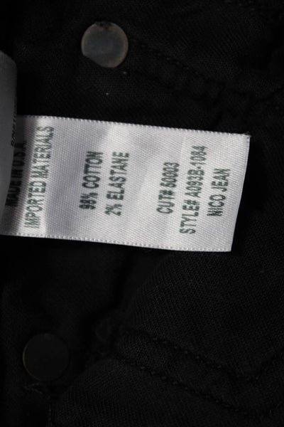 Agolde Women Ankle Skinny Black Jeans High Rise Button Size 25