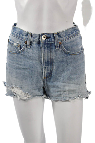 Rag & Bone Jean Womens Light Blue Cotton 90s Shorts Size 25