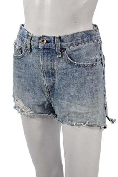Rag & Bone Jean Womens Light Blue Cotton 90s Shorts Size 25