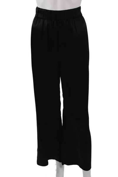 J Crew Women Cropped Dress Pants Black Viscose Size 12