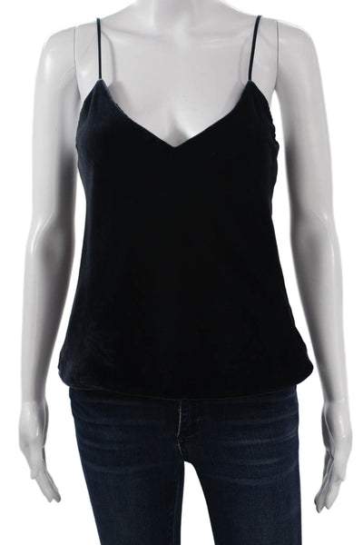 Intermix Women Black V-Neck Silk Rayon Camisole Sleeveless Size 0P