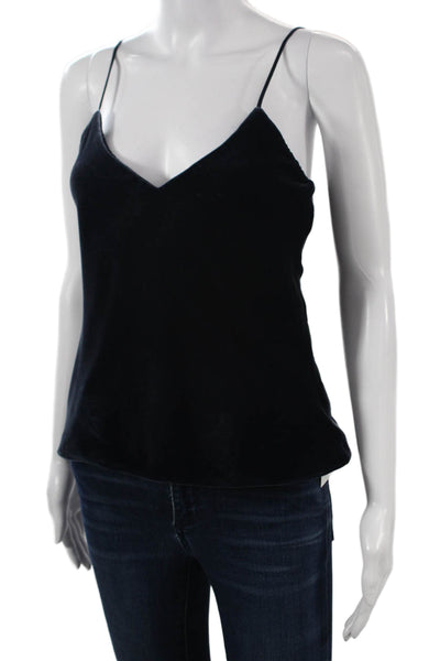 Intermix Women Black V-Neck Silk Rayon Camisole Sleeveless Size 0P
