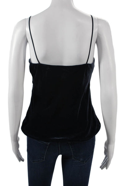 Intermix Women Black V-Neck Silk Rayon Camisole Sleeveless Size 0P