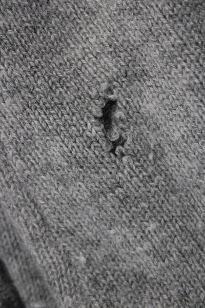 Kerri Rosenthal Womens Gray Cashmere Pullover Flag Size S