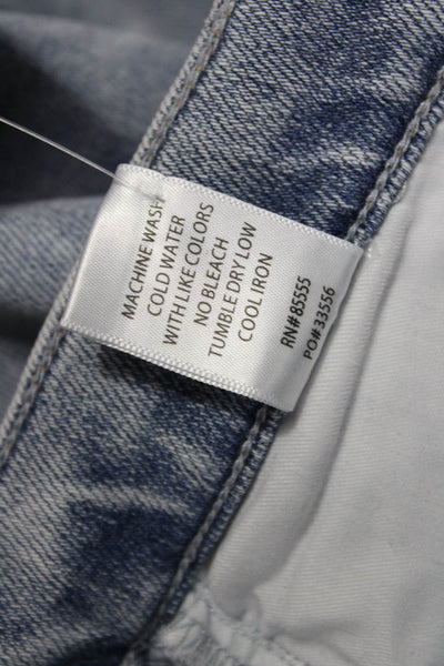 Pistola Womens Cropped Straight Jeans Light Blue High Rise Petites Size 26