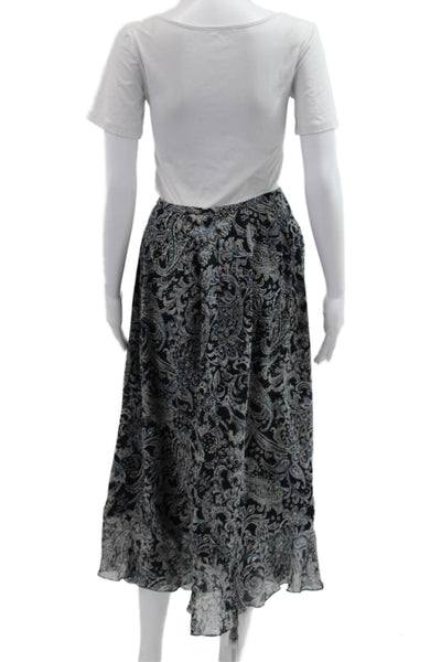 Dana Buchman Womens A-Line Maxi Skirt Black Polyester Blend Size L