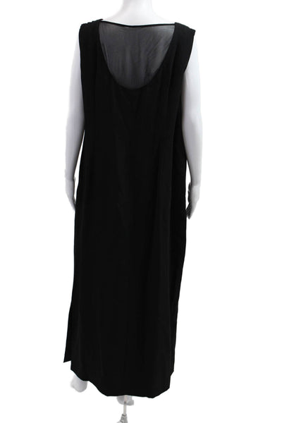 Sunny Choi Womens Maxi Shift Dress Black V Neck Sleeveless Knee Length Size 18W