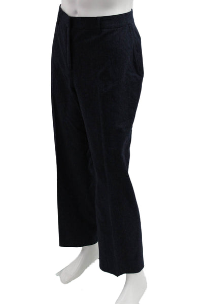 Giorgio Armani Womens Dress Pants Dark Blue Wool Solid Size 50