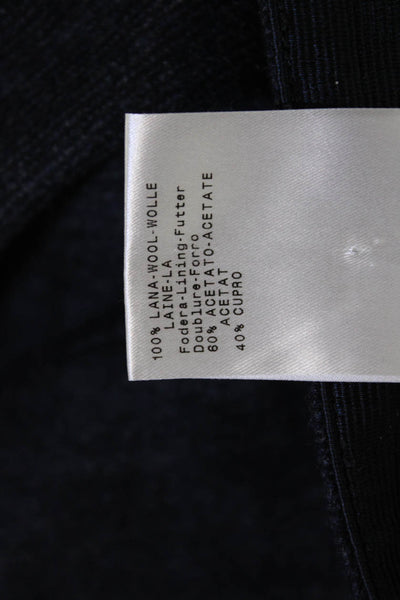 Giorgio Armani Womens Dress Pants Dark Blue Wool Solid Size 50