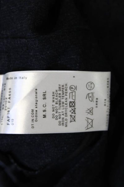 Giorgio Armani Womens Dress Pants Dark Blue Wool Solid Size 50
