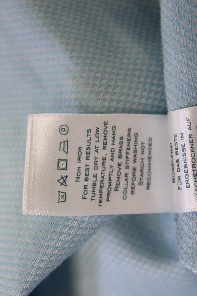 Charles Tyrwhitt Men Light Blue Point Collar Dress Shirt Cotton Size 16.5