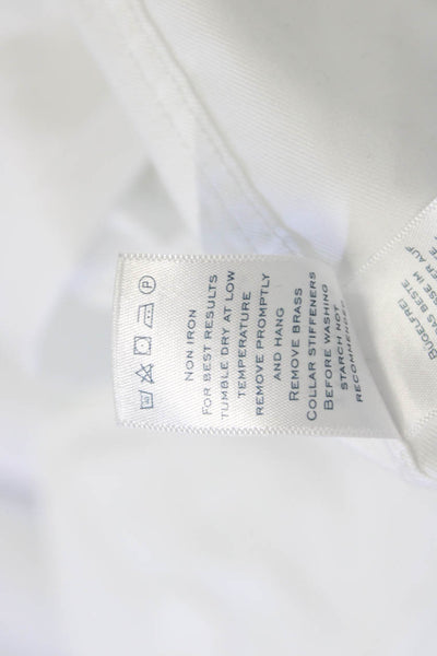 Charles Tyrwhitt Mens White Cotton Point Collar Dress Shirt Size 16.5