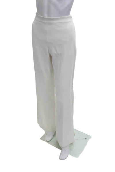 Jonathan Simkhai Womens White Dress Pants Zip Viscose Blend Inseam 30 Size 4
