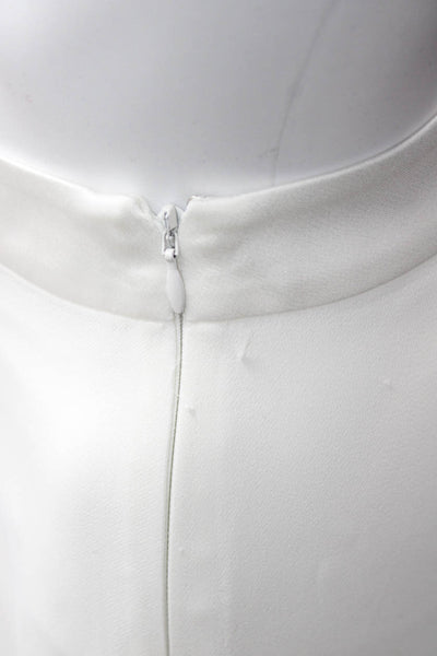 Jonathan Simkhai Womens White Dress Pants Zip Viscose Blend Inseam 30 Size 4