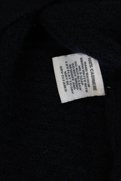 Alashan Womens Cashmere V Neck Cardigan Sweater Dark Blue Button Size S