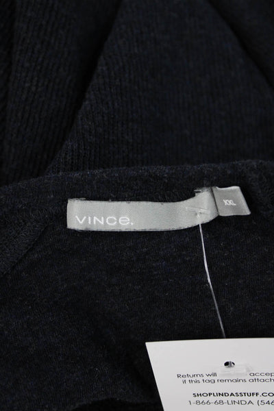 Vince Mens Dark Gray Cotton Long Sleeve Crew Neck T Shirt Size 2XL