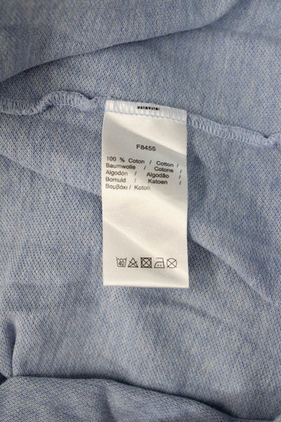 Lacoste Mens Light Blue Cotton Collared Short Sleeve Polo Solid Size 2XL