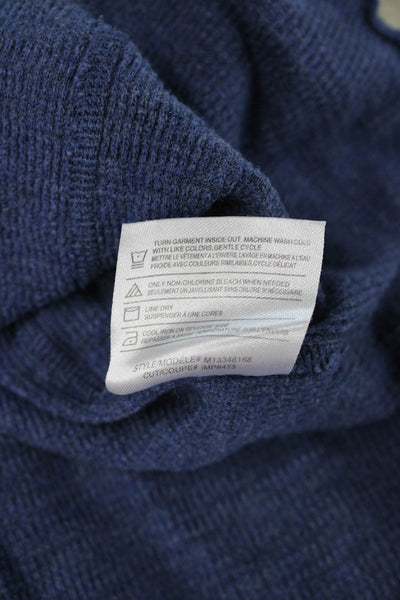 Vince Mens Long Sleeve Crew Neck Cotton T Shirt Blue Size XL