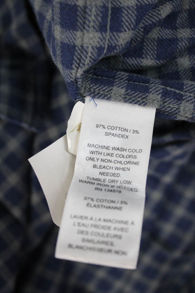 Vineyard Vines Men's Long Sleeves Button Down Blue Plaid Shirt Size 2XL