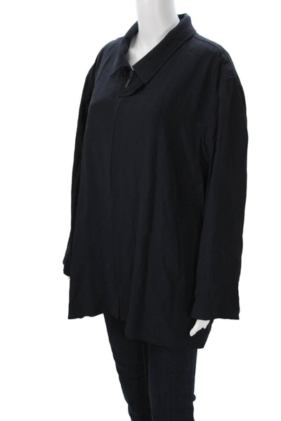 Dana Buchman Womens Designer Dark Blue Zip Jacket Size 22