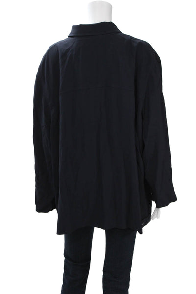 Dana Buchman Womens Designer Dark Blue Zip Jacket Size 22