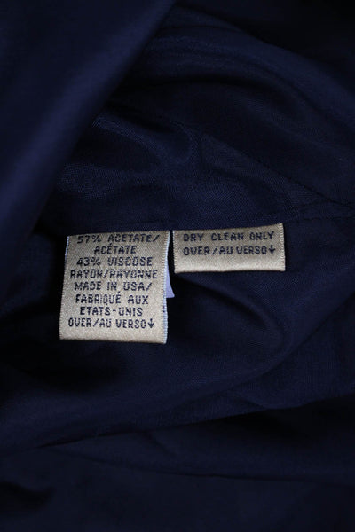Dana Buchman Womens Designer Dark Blue Zip Jacket Size 22